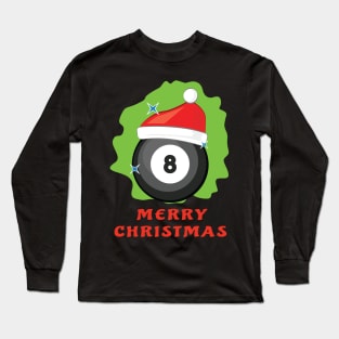 Merry Billiard Christmas - Funny Long Sleeve T-Shirt